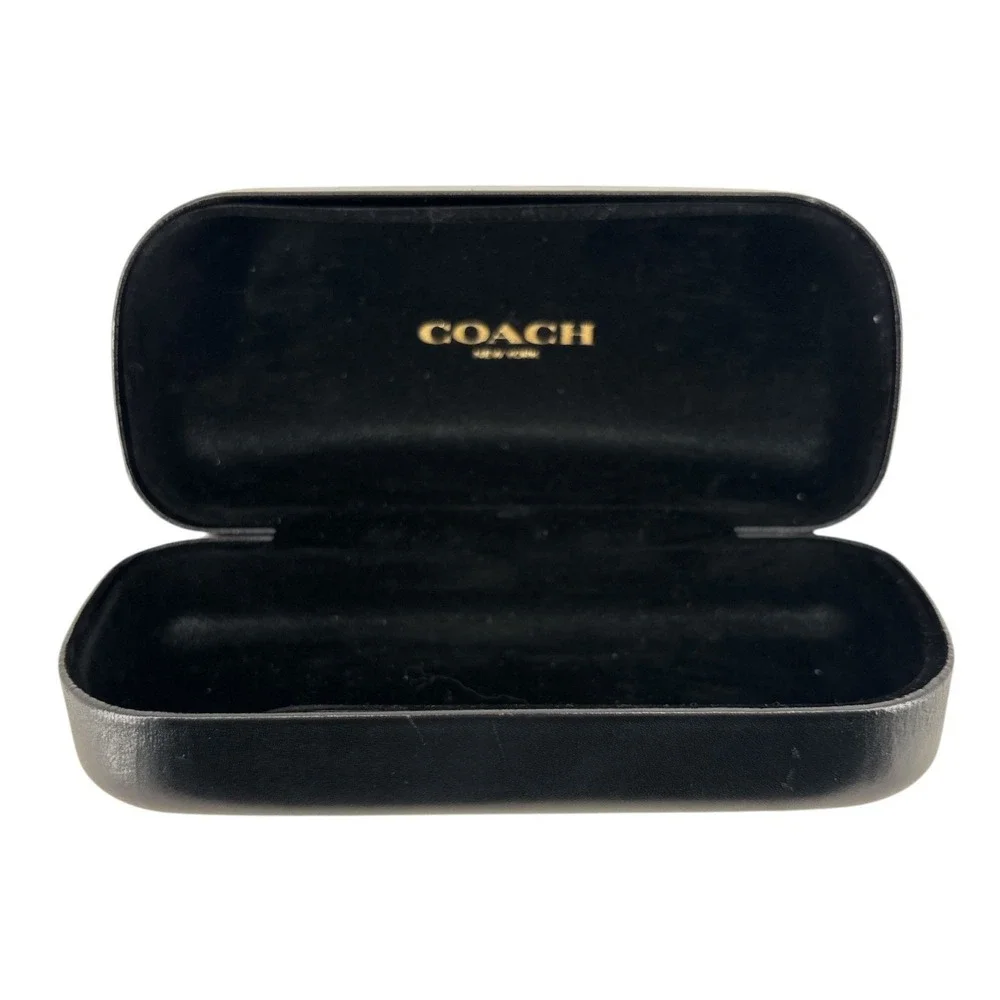 Coach Black Eyeglass Sunglass Case Hard Shell Clamshell Eyewear Logo New York